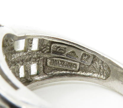 925 Sterling Silver  Cubic Zirconia Shiny Bypass Style Band Ring Sz 7  RG15609