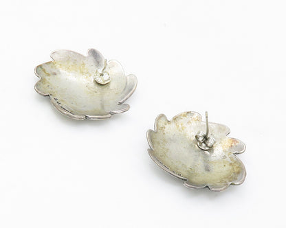 925 Sterling Silver  Vintage Shiny Round Swirl Design Drop Earrings  EG7183