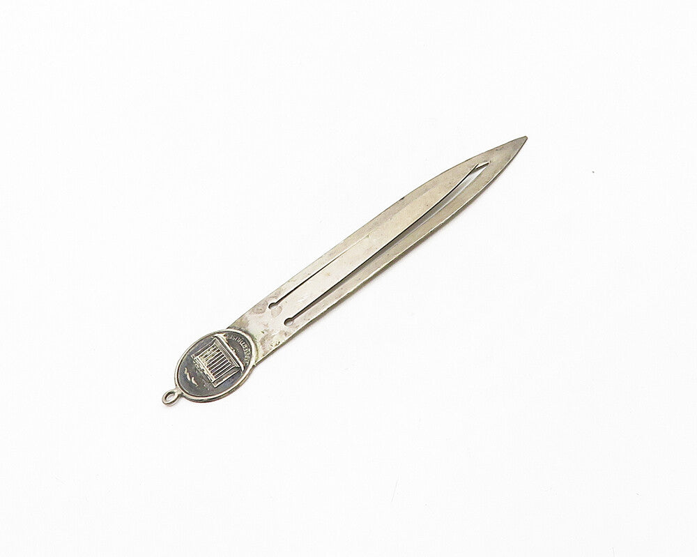GK ENGLAND 925 Sterling Silver Vintage Oxidized Concert Hall Book Mark TR2372
