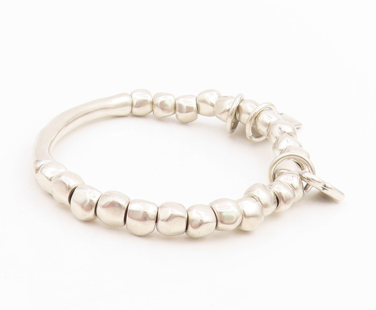 925 Sterling Silver Vintage Bracelet UNO DE 50 Suerte Lucky Bead Design  BT11490