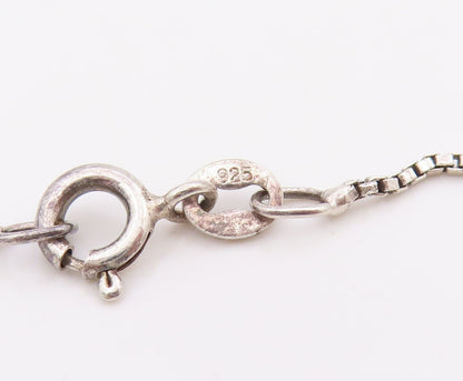 925 Sterling Silver Vintage Necklace ISRAEL Roman Glass Filigree Chain  NE4711