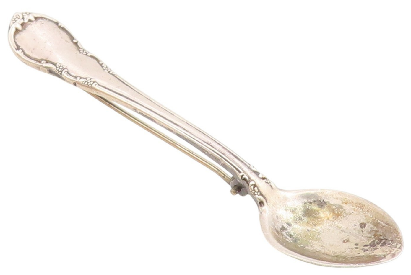 LUNT 925 Sterling Silver Vintage Modern Victorian Spoon Brooch Pin  BP5046