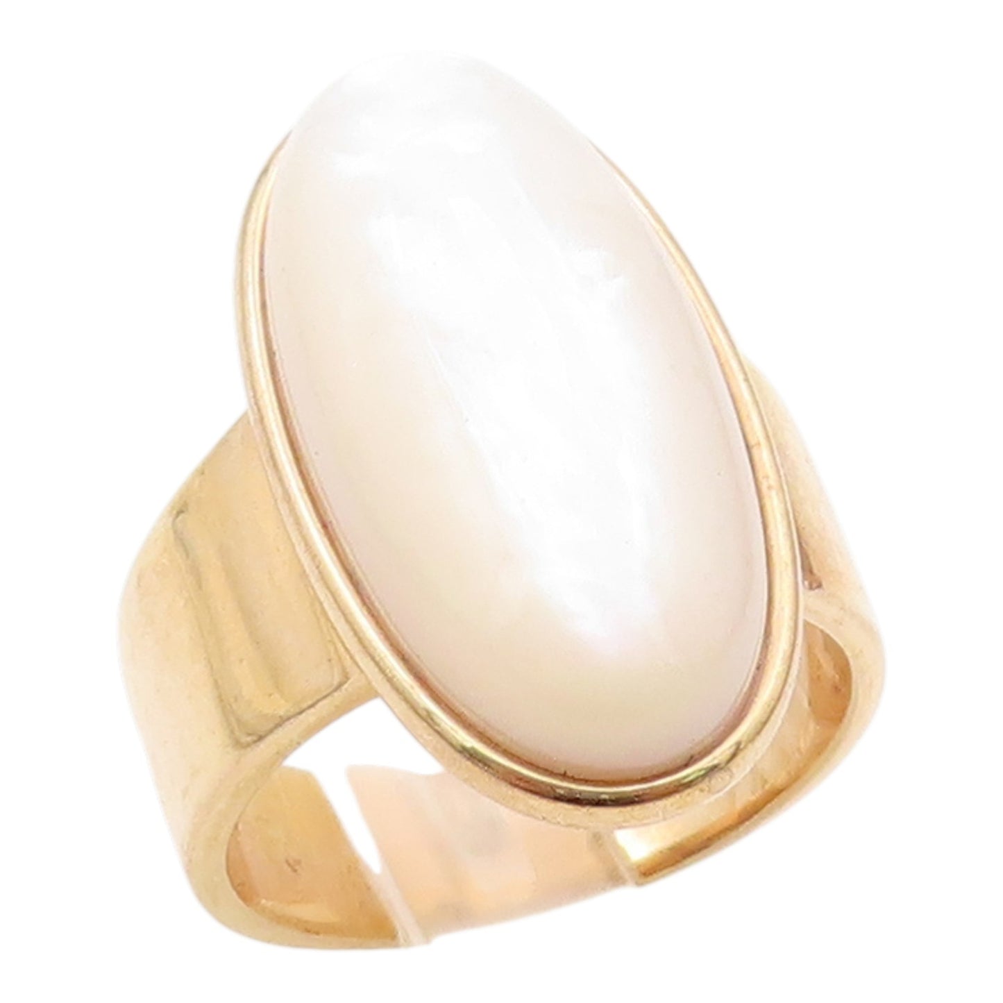 925 Sterling Silver Vintage Ring Gold Plated Classic Opal Band  Sz 7  RG36404