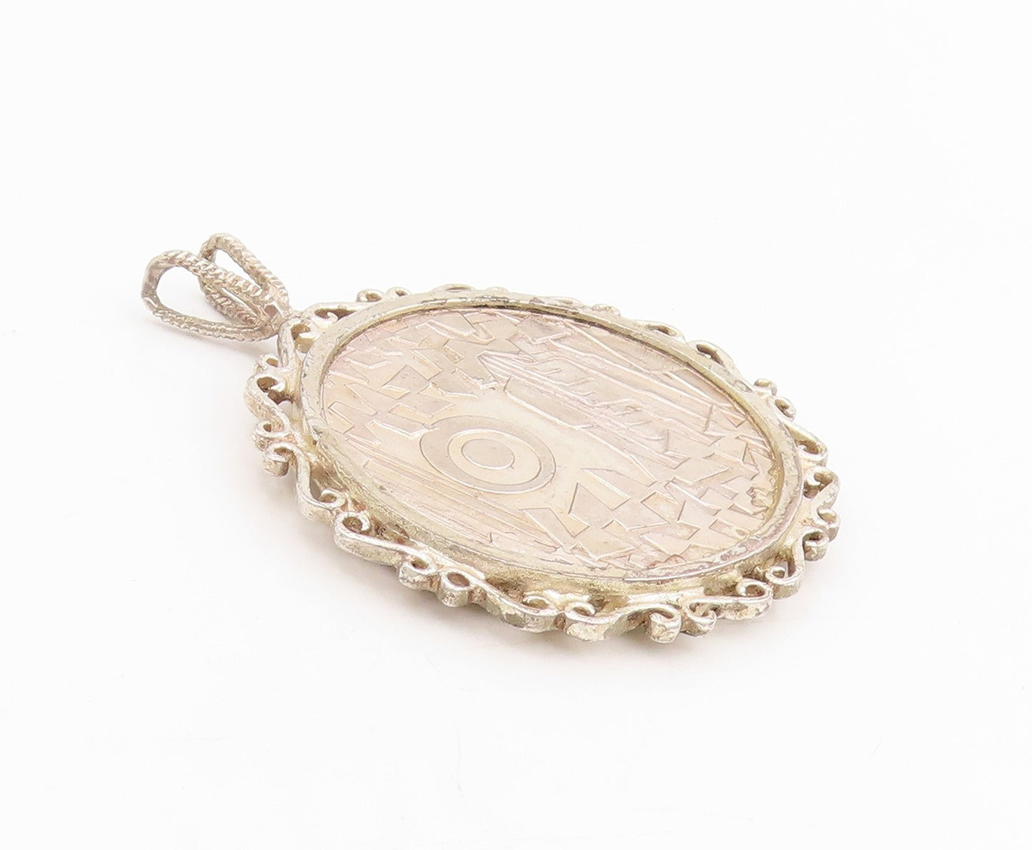 925 Sterling Silver Vintage Pendant Washington World's Fair Expo Medal  PT25517
