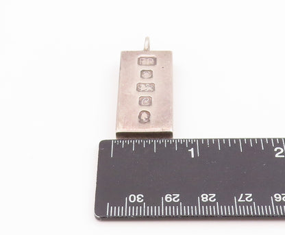 925 Sterling Silver Vintage Pendant 1977 Queen Elizabeth Ingot Bar  PT26144