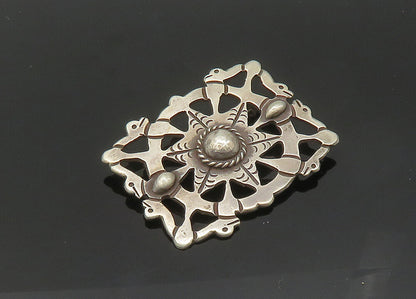 TAXCO 925 Sterling Silver  Vintage Antique Etched Star Brooch Pin  BP8138