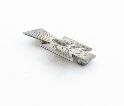 CAROLYN POLLACK RELIOS 925 Silver  Vintage Love Heart Angel Brooch Pin  BP1255
