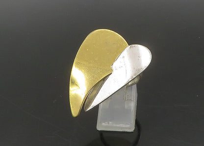 RLM STUDIO 925 Silver  Vintage Two Tone Love Heart Band Ring Sz 6  RG23107
