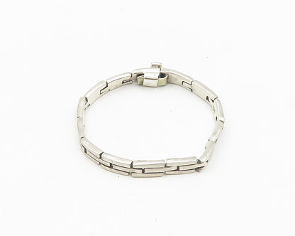 MEXICO 925 Sterling Silver  Vintage Brick Layer Hinge Chain Bracelet  BT7522
