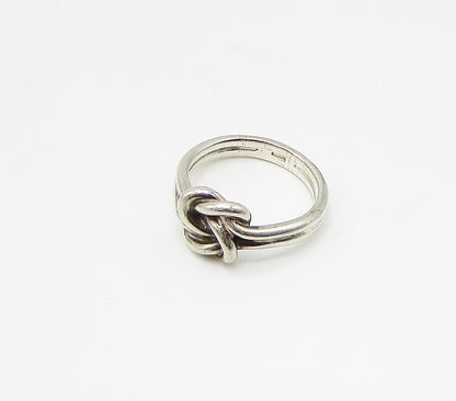 R.E.P. 925 Sterling Silver  Vintage Knotted Cable Band Ring Sz 8  RG3372