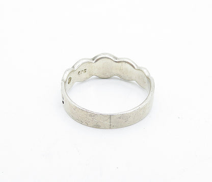 PETER STONE 925 Silver  Vintage Oxidized Celtic Knot Band Ring Sz 9  RG3895