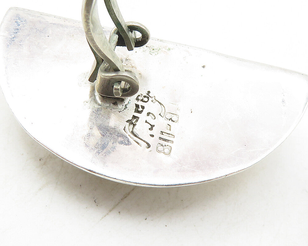 925 Sterling Silver  Vintage Shiny Bubble Detail Non Pierce Earrings  EG5517