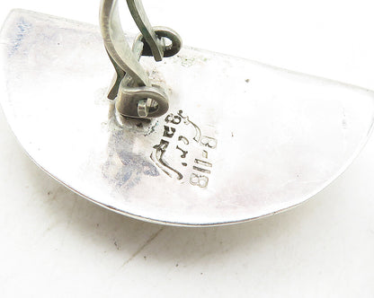 925 Sterling Silver  Vintage Shiny Bubble Detail Non Pierce Earrings  EG5517