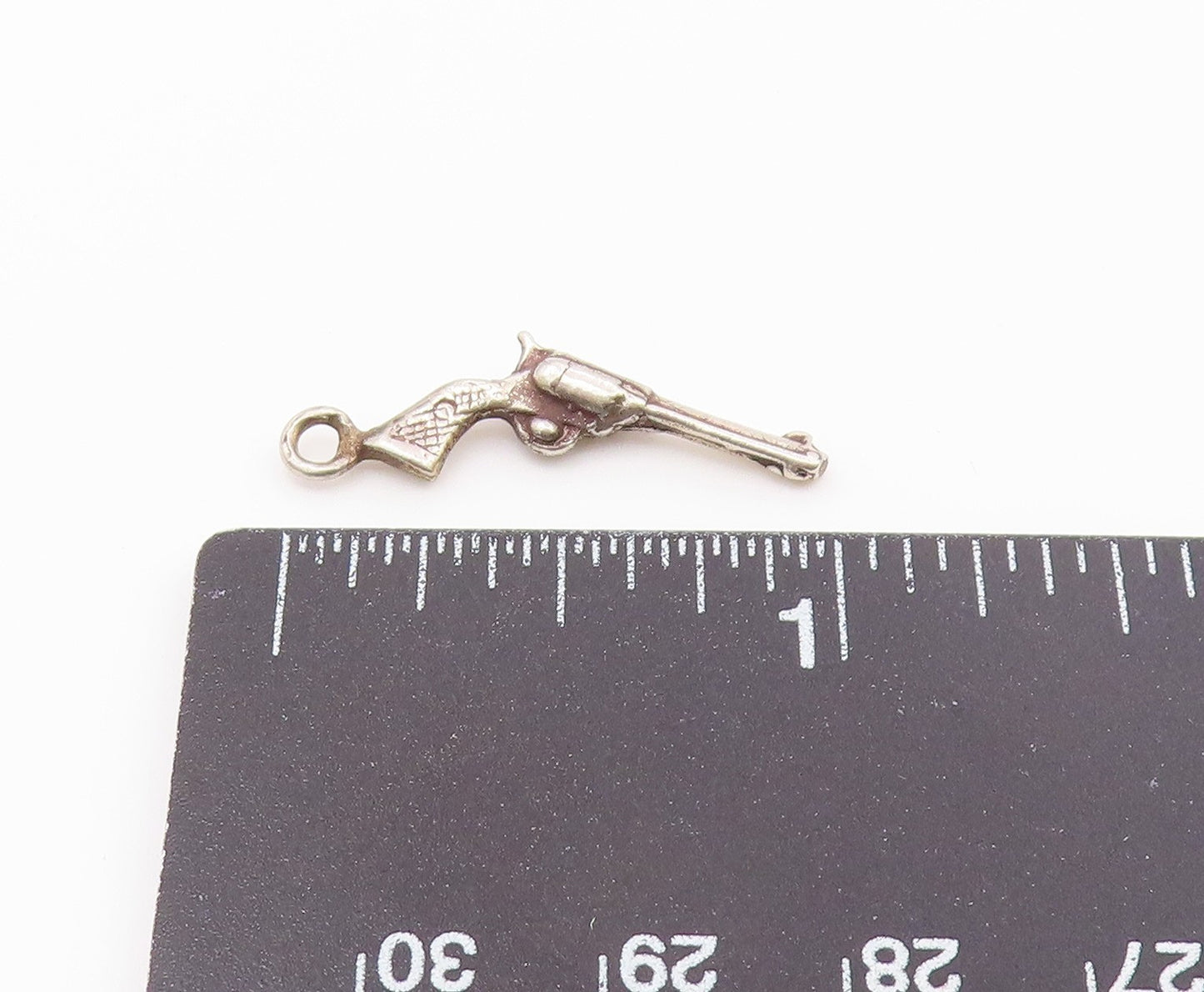 925 Sterling Silver  Vintage Trendy Pistol Gun Charm Pendant  PT20814