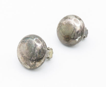 PALIU SPAIN 925 Silver & 14K GOLD  Vintage Hollow Round Drop Earrings  EG7471