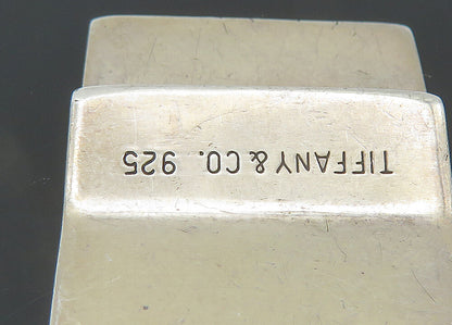 TIFFANY & CO. 925 Sterling Silver Vintage Shiny Initials Money Clip  TR2972