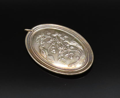 TOWLE 925 Silver  Vintage 1972 Hollow Dove Birds & Cross Drop Pendant  PT21475