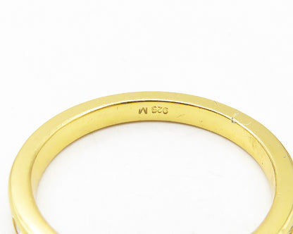 925 Sterling Silver  Topaz Shiny Gold Plated Eternity Ring Sz 8.5  RG11302