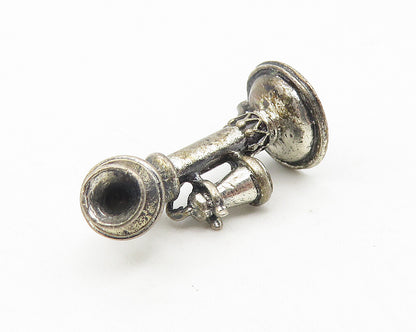 BEAU 925 Sterling Silver  Vintage Old Fashioned Telephone Pendant  PT9433