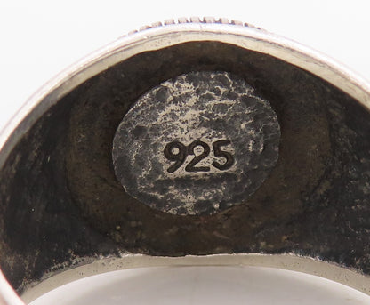 925 Sterling Silver Vintage Ring Dark Tone Celtic Design Cutout  Sz 12  RG31657