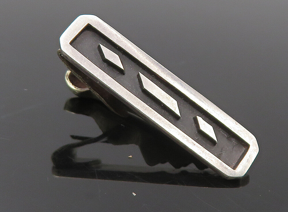 MEXICO 925 Sterling Silver  Vintage Petite Oxidized Detail Tie Clip  TR1324