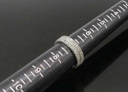 925 Sterling Silver  Vintage Shiny Cubic Zirconia Cocktail Ring Sz 7  RG22220