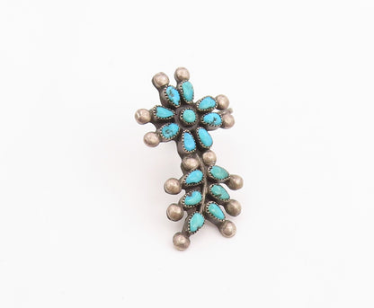 925 Sterling Silver Vintage Earrings NAVAJO ZUNI Gemstone Single Lot  EG14290