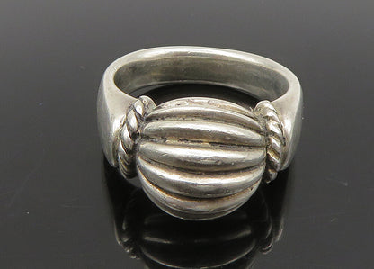 ESPO SIG 925 Silver  Vintage Shiny Fluted Dome Twist Band Ring Sz 9  RG22836