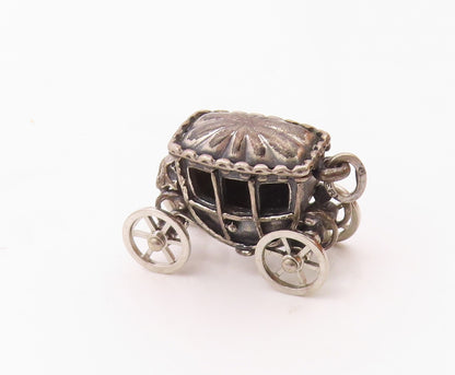 BEAUCRAFT 925 Silver  Vintage Old Fashion Carriage Pendant (MOVES)  PT21469