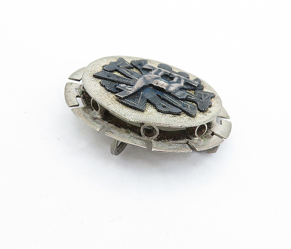 925 Sterling Silver  Vintage Antique Two Tone Alpaca Animal Brooch Pin  BP2264