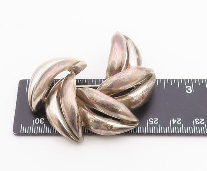 DESIGNER 925 Sterling Silver  Vintage Floral Leaves Motif Brooch Pin  BP8641