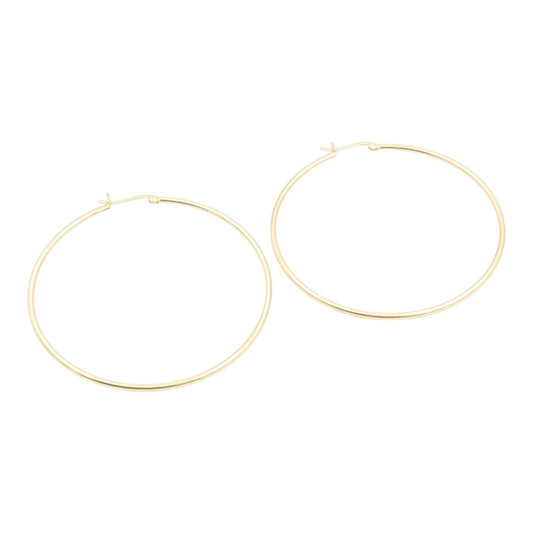 925 Sterling Silver Vintage Earrings Gold Plated Minimalist Large Hoops  EG14424