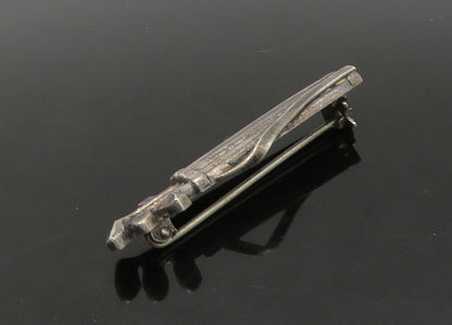 AM DENMARK 925 Silver  Vintage Antique Bag Of Golf Clubs Brooch Pin  BP8983