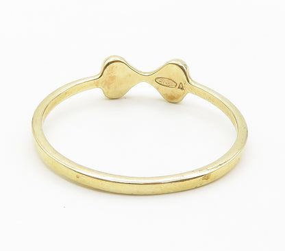 AVON 925 Sterling Silver  Shiny Gold Plated Bow Tie Band Ring Sz 11  RG15071