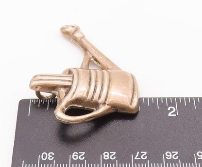 925 Sterling Silver Vintage Pendant MEXICO Carved Plant Watering Jug  PT22948