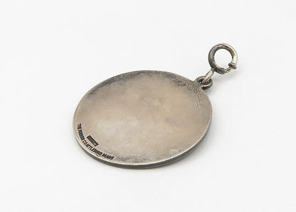 925 Sterling Silver  Vintage Antique Field Day Medallion Pendant  PT17216