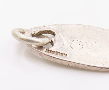 925 Sterling Silver Vintage Pendant Engraved Mom Dual Love Heart Cut Out PT24875