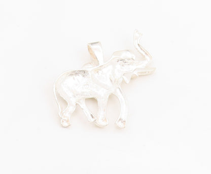925 Sterling Silver Vintage Pendant Good Luck Majestic Elephant Charm  PT25243