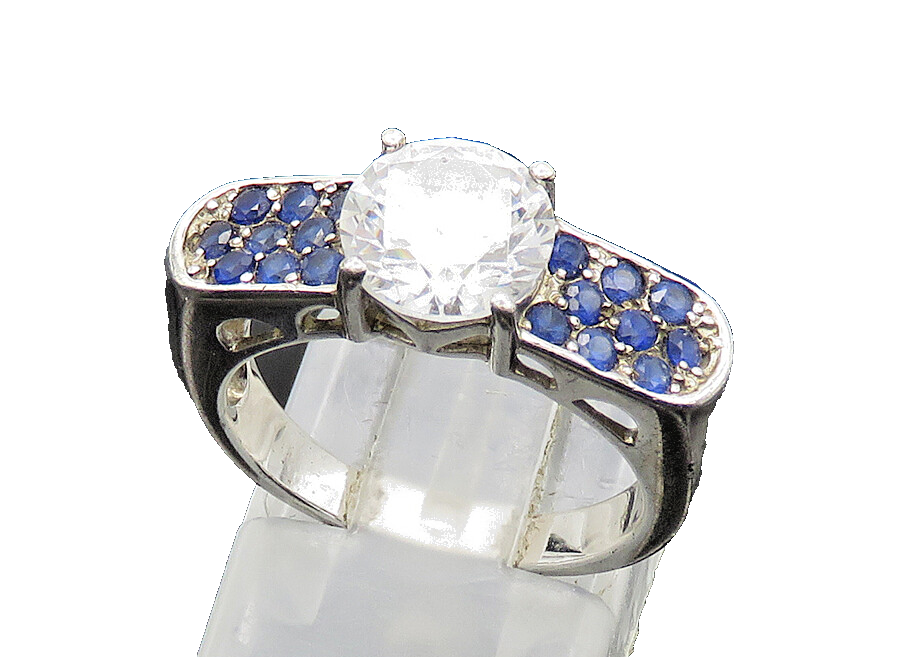 MICHAEL VALITUTTI 925 Silver  Vintage Cubic Zirconia Band Ring Sz 6  RG20896