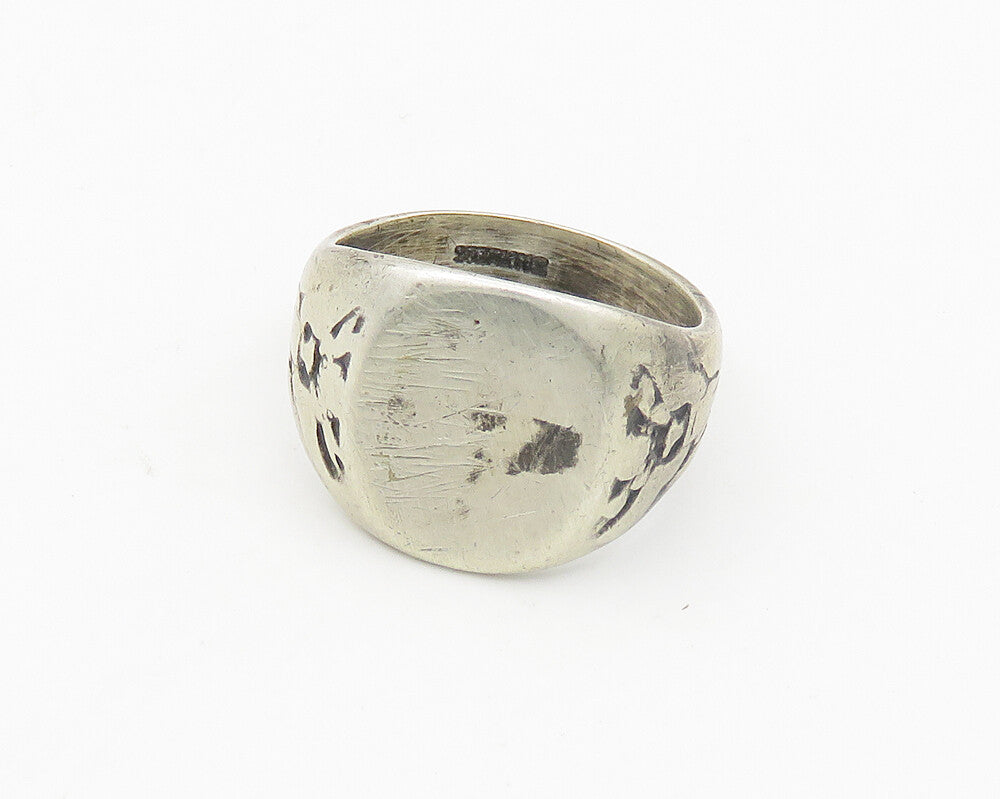 925 Sterling Silver  Vintage Antique US Military Band Ring Sz 8.5  RG18890