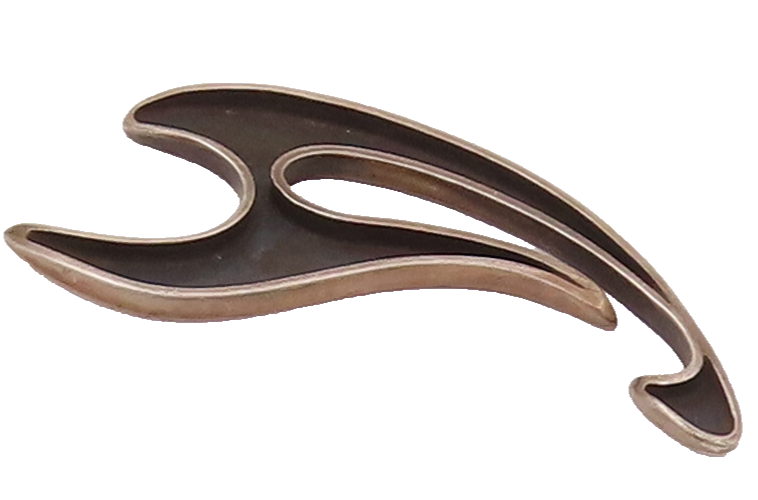 925 Sterling Silver  Vintage Designer Swirly Fire Like Bottle Opener  TR3479