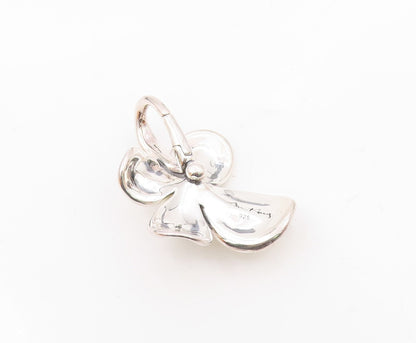 ANN KING 925 Sterling Silver  Vintage Cultured Pearl Flower Pendant  PT19990