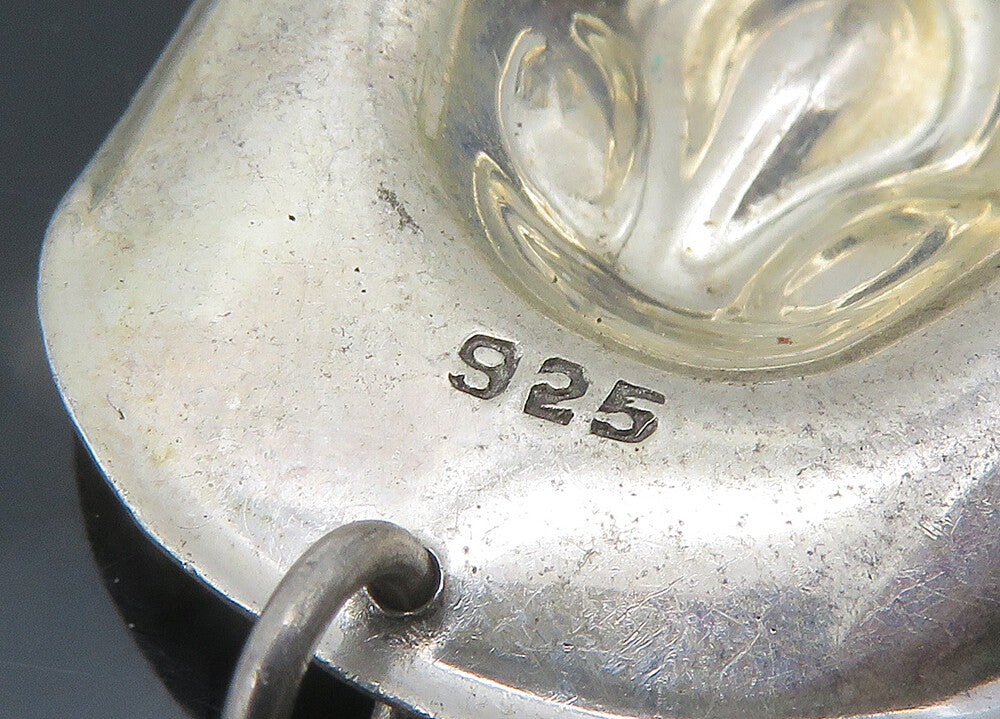 MEXICO 925 Silver  Vintage Cowboy Hat Saddle & Star Dangle Earrings  EG10516