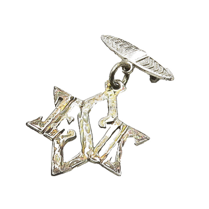 CREED 925 Sterling Silver  Vintage Shiny Diamond Cut Jesus Brooch Pin  BP7360