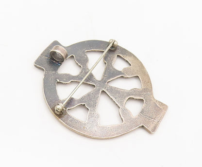 MMA 925 Sterling Silver  Vintage Antique Carved Wheal Brooch Pin  BP10477