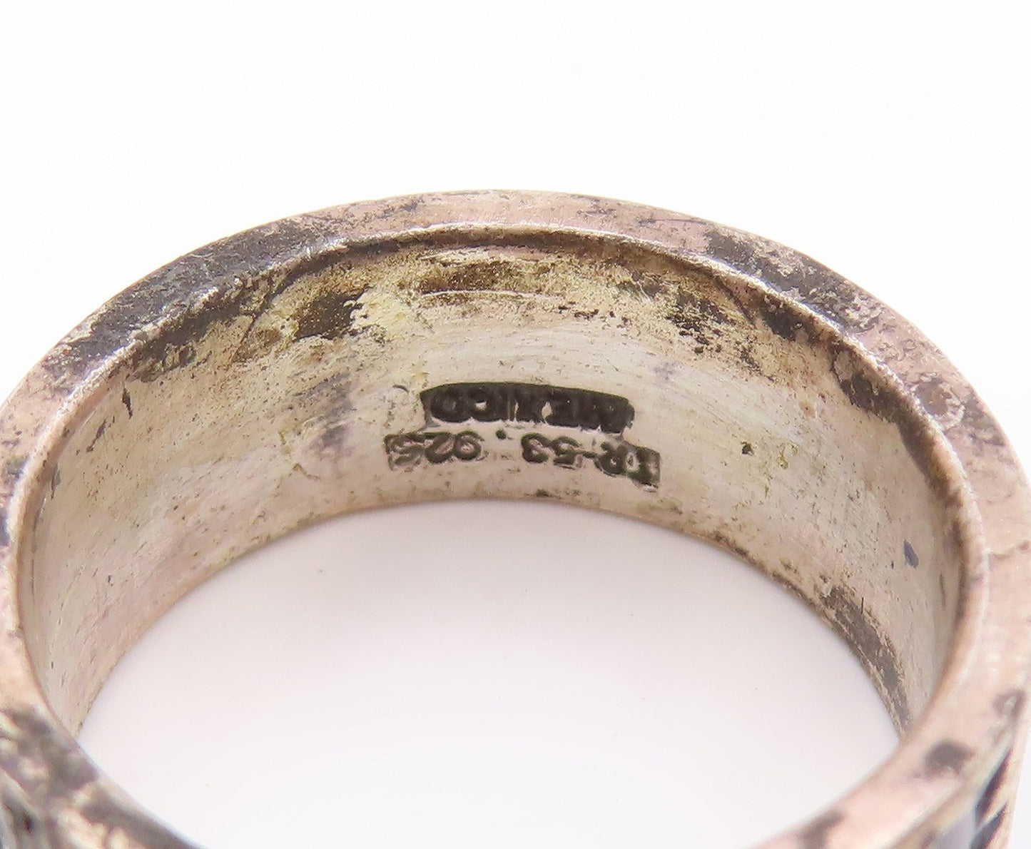 925 Sterling Silver Vintage Ring MEXICO Enameled Boots Children  Sz 7  RG32919