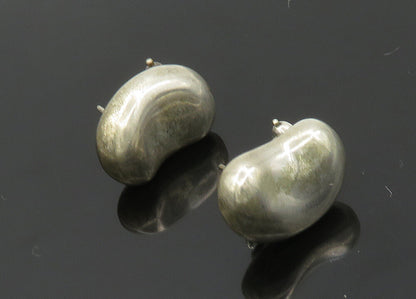 TIFFANY & CO. 925 Sterling Silver  Vintage Bean Shaped Drop Earrings  EG10091
