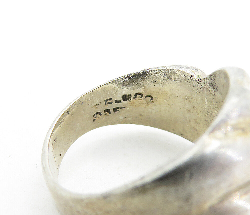 MEXICO 925 Silver  Vintage Fluted Dome Designed Band Ring Sz 7.5  RG6960