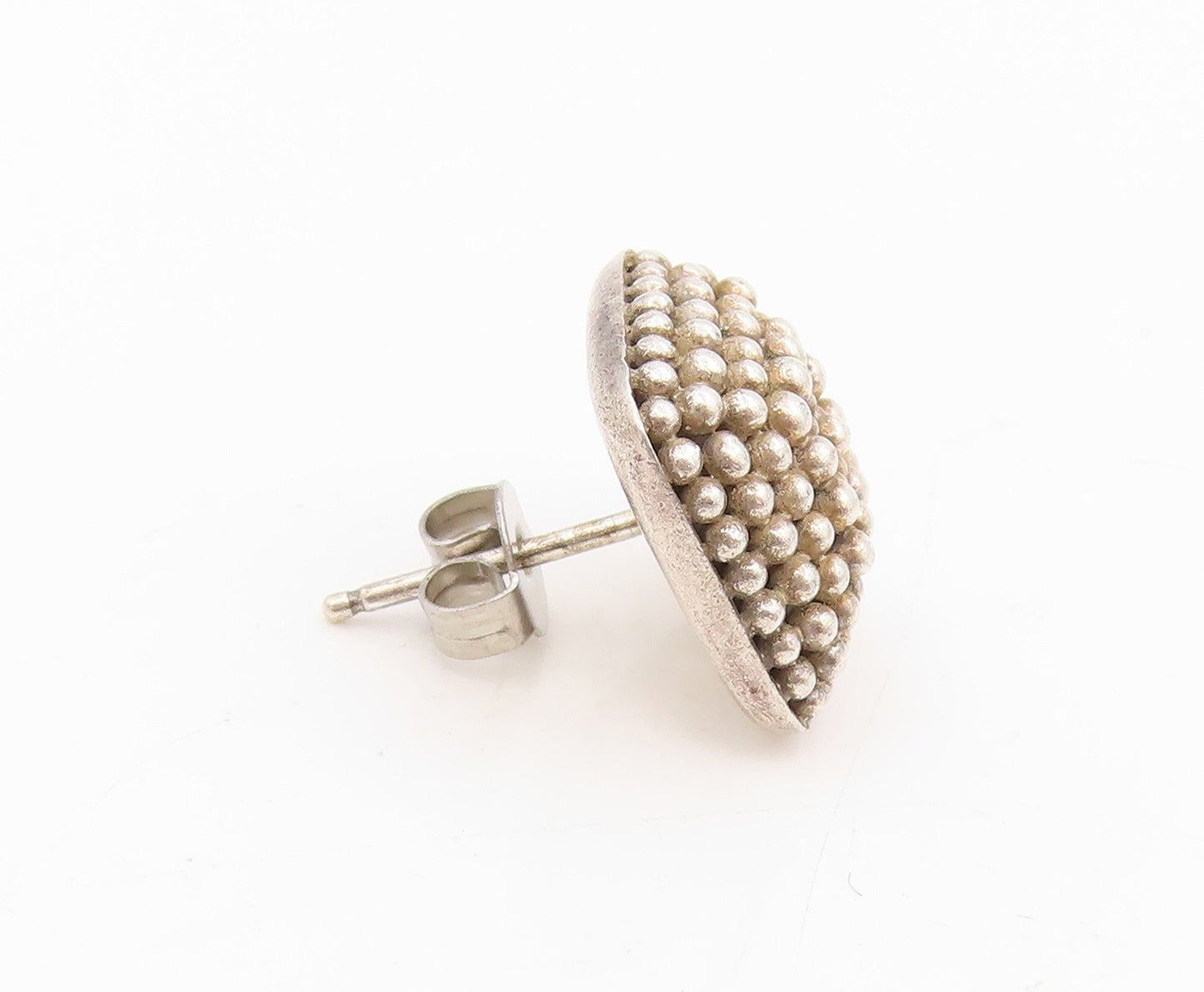 925 Sterling Silver Vintage Earrings JOHN HARDY Geometric Caviar Studs  EG13960