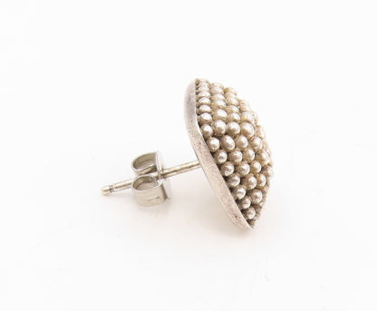 925 Sterling Silver Vintage Earrings JOHN HARDY Geometric Caviar Studs  EG13960